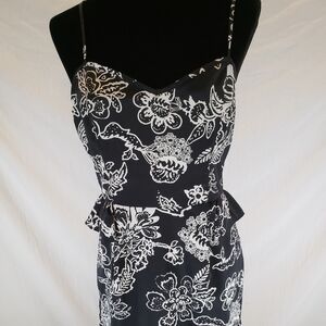 American Eagle Outfitters Black And White Spaghetti Strap Dress Sz 10